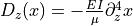 D_z(x) = - \frac{EI}{\mu} \partial^4_z x
